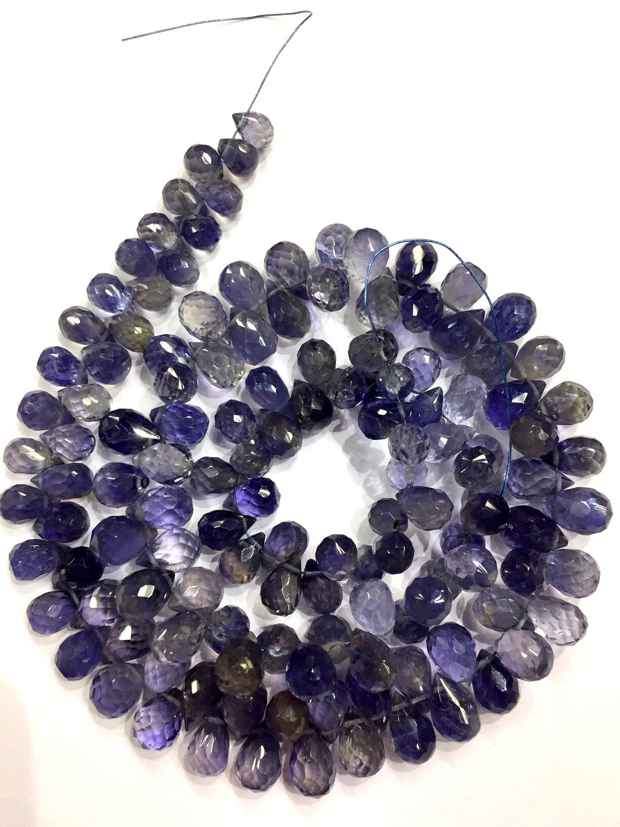 Aaa Quality~high Luster~natural Iolite Faceted Teardrop Beads Iolite Teardrop Briolettes Iolite Gemstone Beads Wholesale Price Iolite Beads