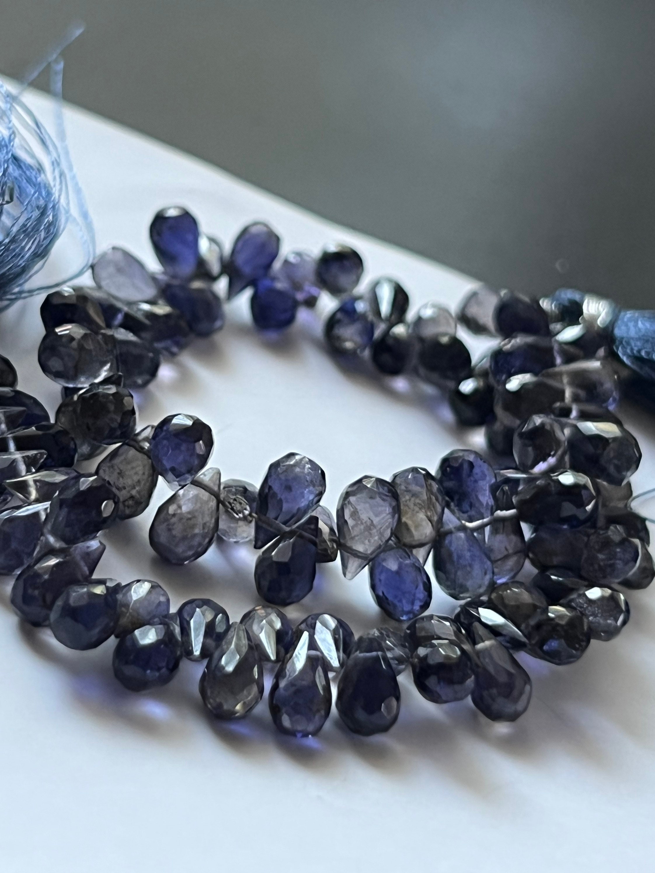 Iolite Faceted Drops - Smaller