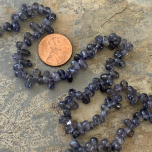 Iolite Teardrop Beads, 6 X 4mm, 13 Inch Strand