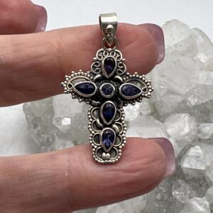 Iolite Cross Pendant Iolite Cross Pendant