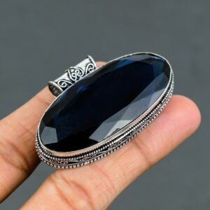 Faceted Iolite Pendant: Handmade 925 Sterling Silver Vintage Jewelry Faceted Iolite Pendant: Handmade 925 Sterling Silver Vintage Jewelry