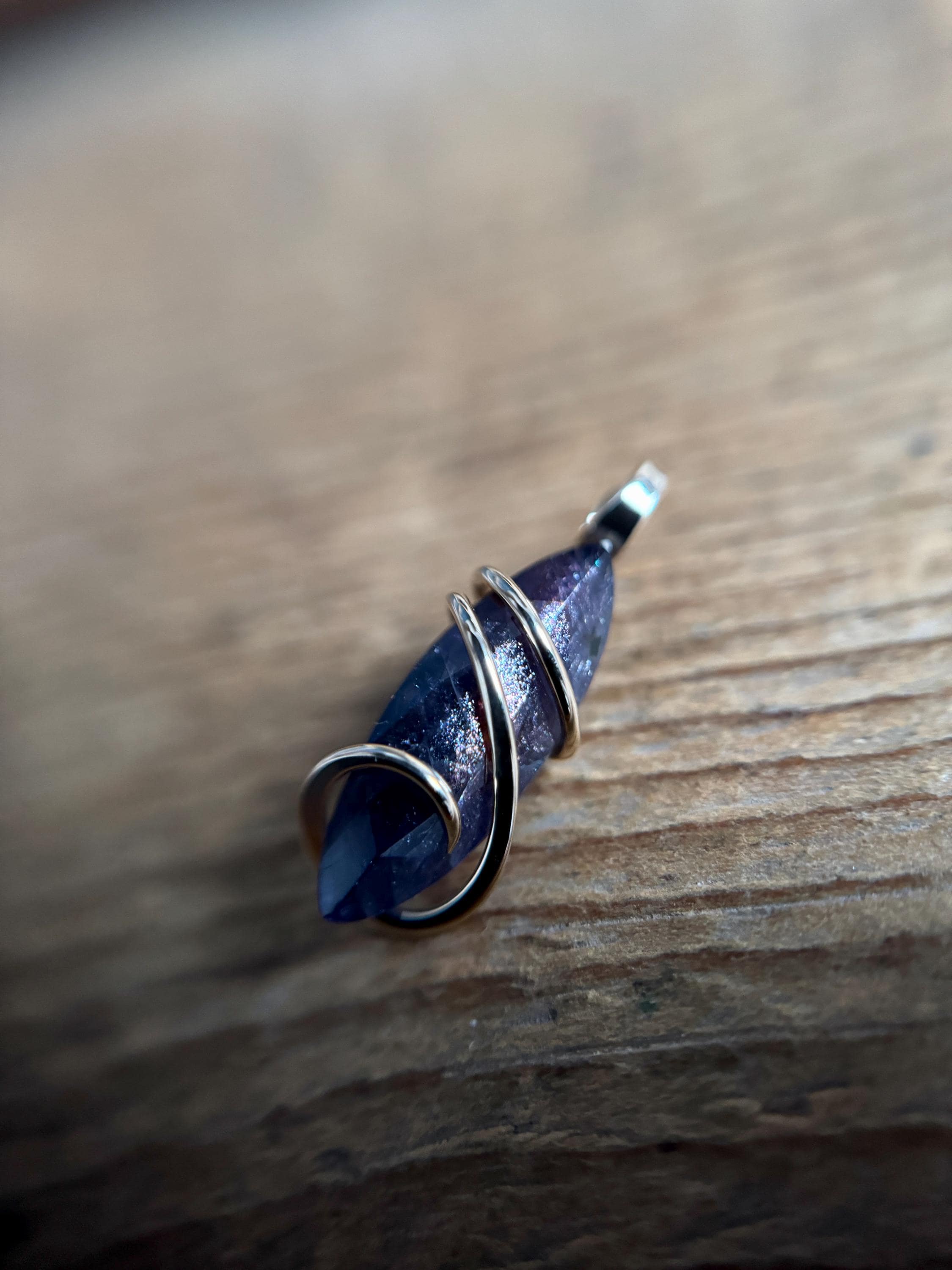 Iolite In 14k Gold Pendant