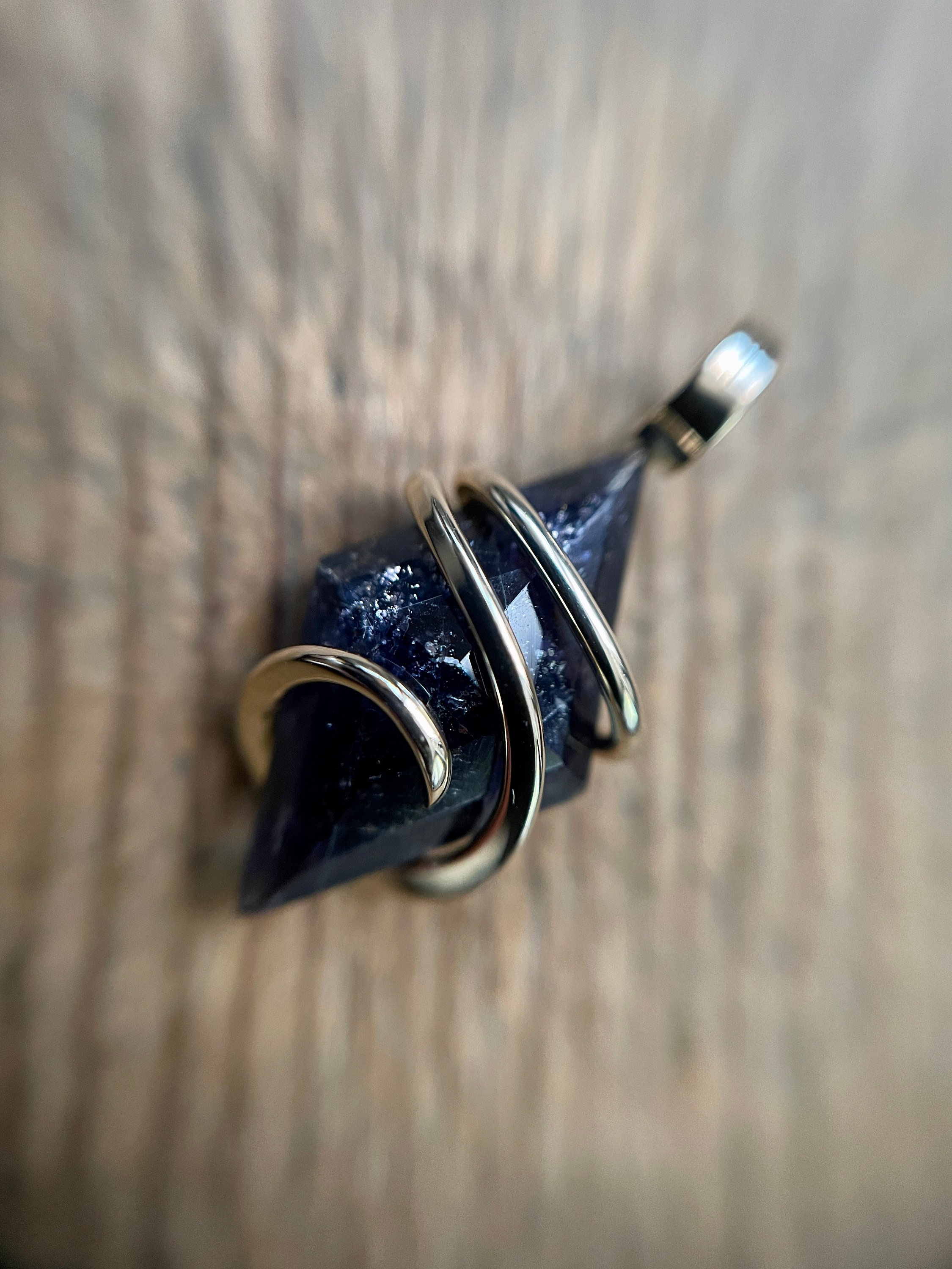 Iolite In 14k Gold Pendant