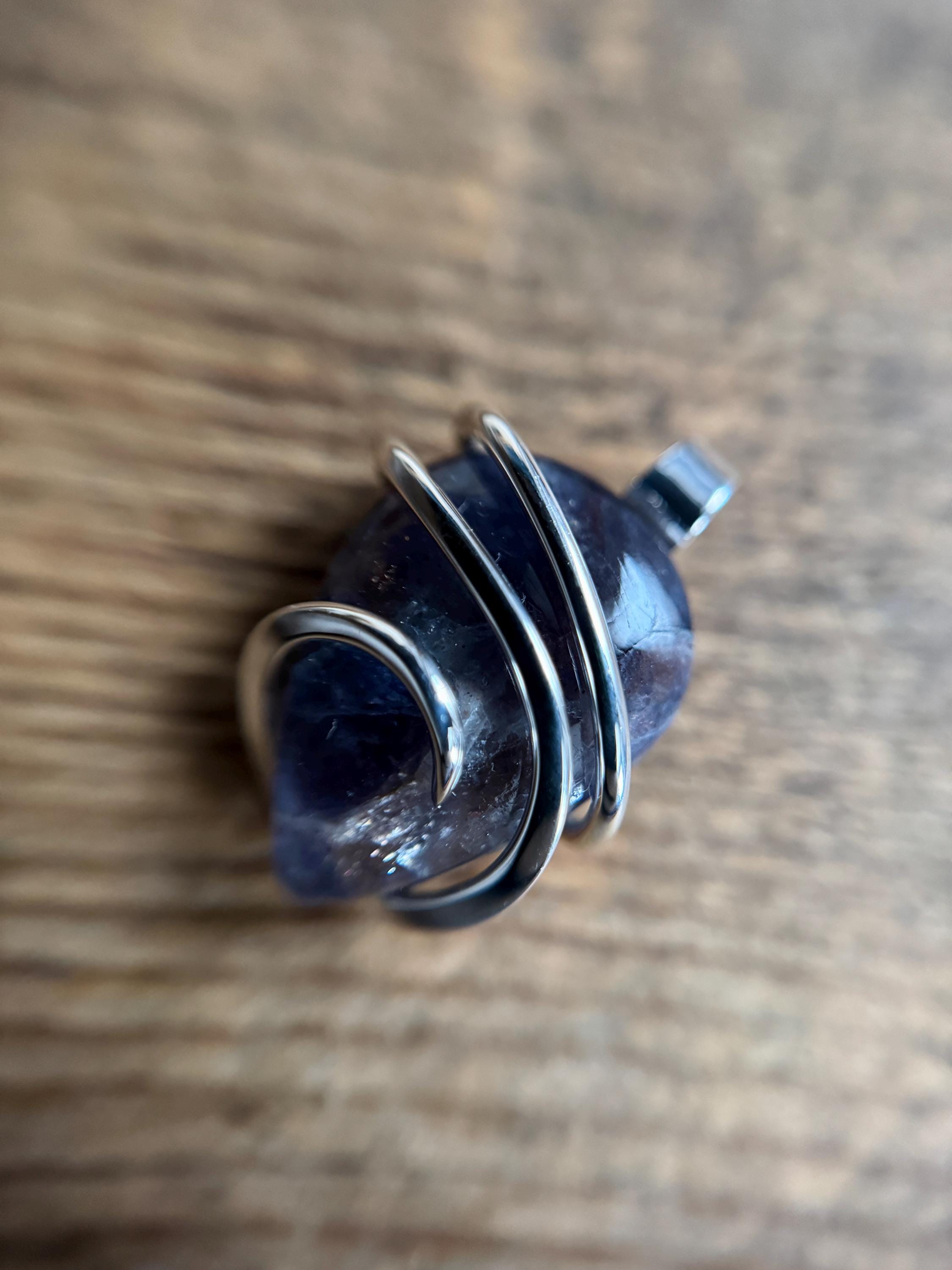 Iolite In Sterling Silver Pendant