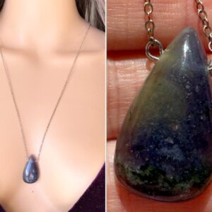 Raw Iolite Necklace, Iolite Crystal Necklace, Blue Iolite Jewelry, Gold Or Silver Iolite Pendant Necklace, Blue Stone Necklace Actual Stone Raw Iolite Necklace, Iolite Crystal Necklace, Blue Iolite Jewelry, Gold Or Silver Iolite Pendant Necklace, Blue Stone Necklace Actual Stone