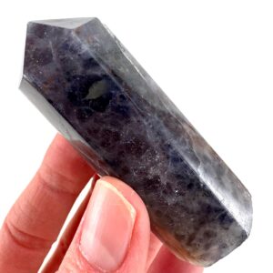 Polished Iolite Crystal Point | Cordierite Tower, India (6.2cm, 52g) Polished Iolite Crystal Point | Cordierite Tower, India (6.2cm, 52g)