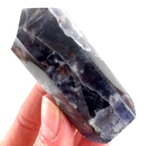 Polished Iolite Crystal Point Tower | Violet-blue Cordierite, India
