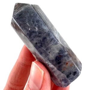 Polished Iolite Crystal Point Tower | Violet-blue Cordierite, India Polished Iolite Crystal Point Tower | Violet-blue Cordierite, India