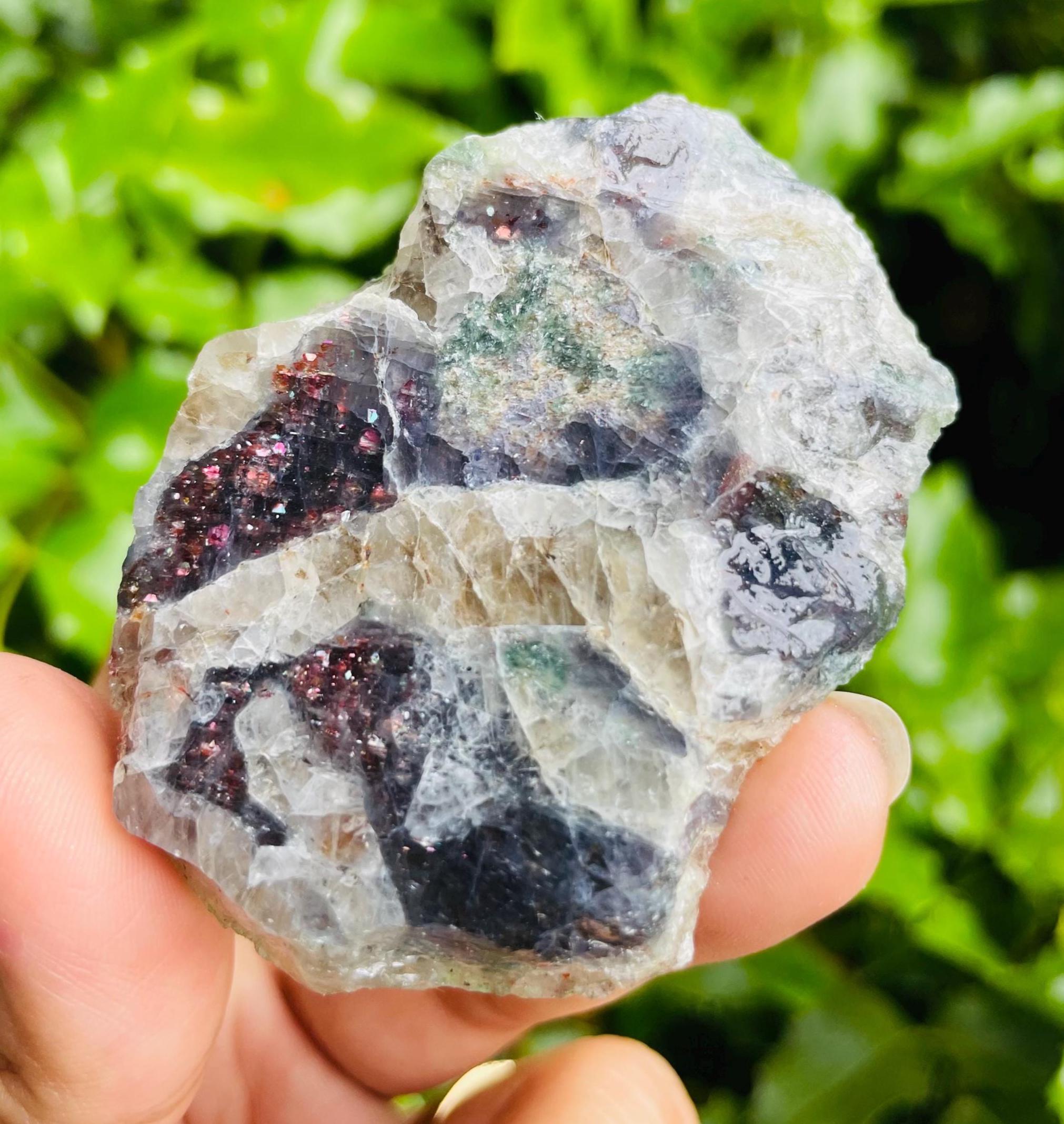 Bloodshot Iolite Crystal Slab (31.2g) Iolite With Cordierite Water Sapphire Stone, Multi Gemstone Plate Slab Specimen Natural Bloodshot Iolite Crystal Slab (31.2g) Iolite With Cordierite Water Sapphire Stone, Multi Gemstone Plate Slab Specimen Natural