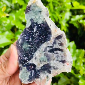 Bloodshot Iolite Crystal Slab (53.7G) Iolite with Cordierite Water Sapphire Stone, Multi Gemstone Plate Slab Specimen NATURAL Bloodshot Iolite Crystal Slab (53.7G) Iolite with Cordierite Water Sapphire Stone, Multi Gemstone Plate Slab Specimen NATURAL