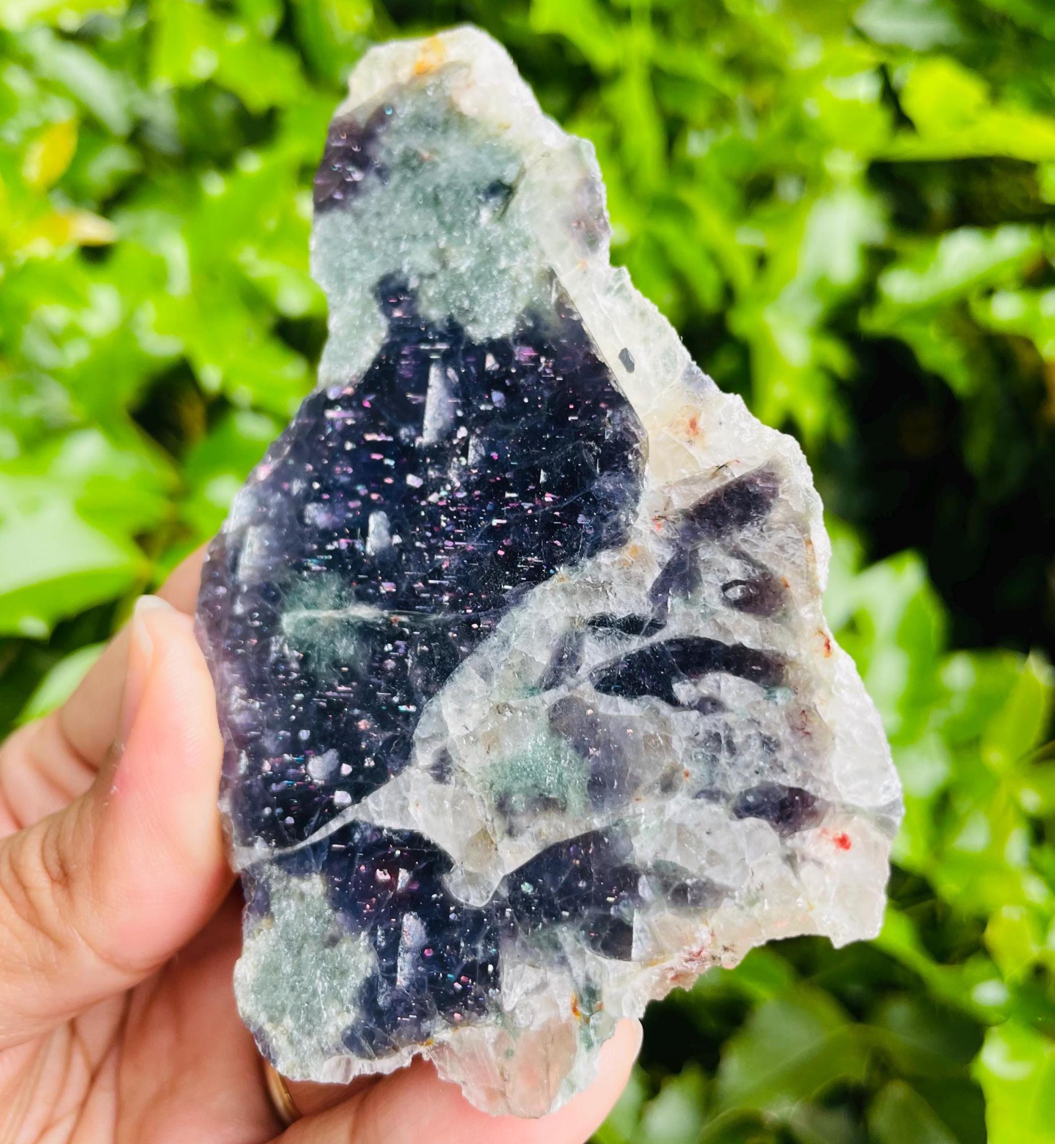 Bloodshot Iolite Crystal Slab (53.7g) Iolite With Cordierite Water Sapphire Stone, Multi Gemstone Plate Slab Specimen Natural