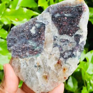 Bloodshot Iolite Crystal Slab (84.1G) Iolite with Cordierite Water Sapphire Stone, Multi Gemstone Plate Slab Specimen NATURAL Bloodshot Iolite Crystal Slab (84.1G) Iolite with Cordierite Water Sapphire Stone, Multi Gemstone Plate Slab Specimen NATURAL