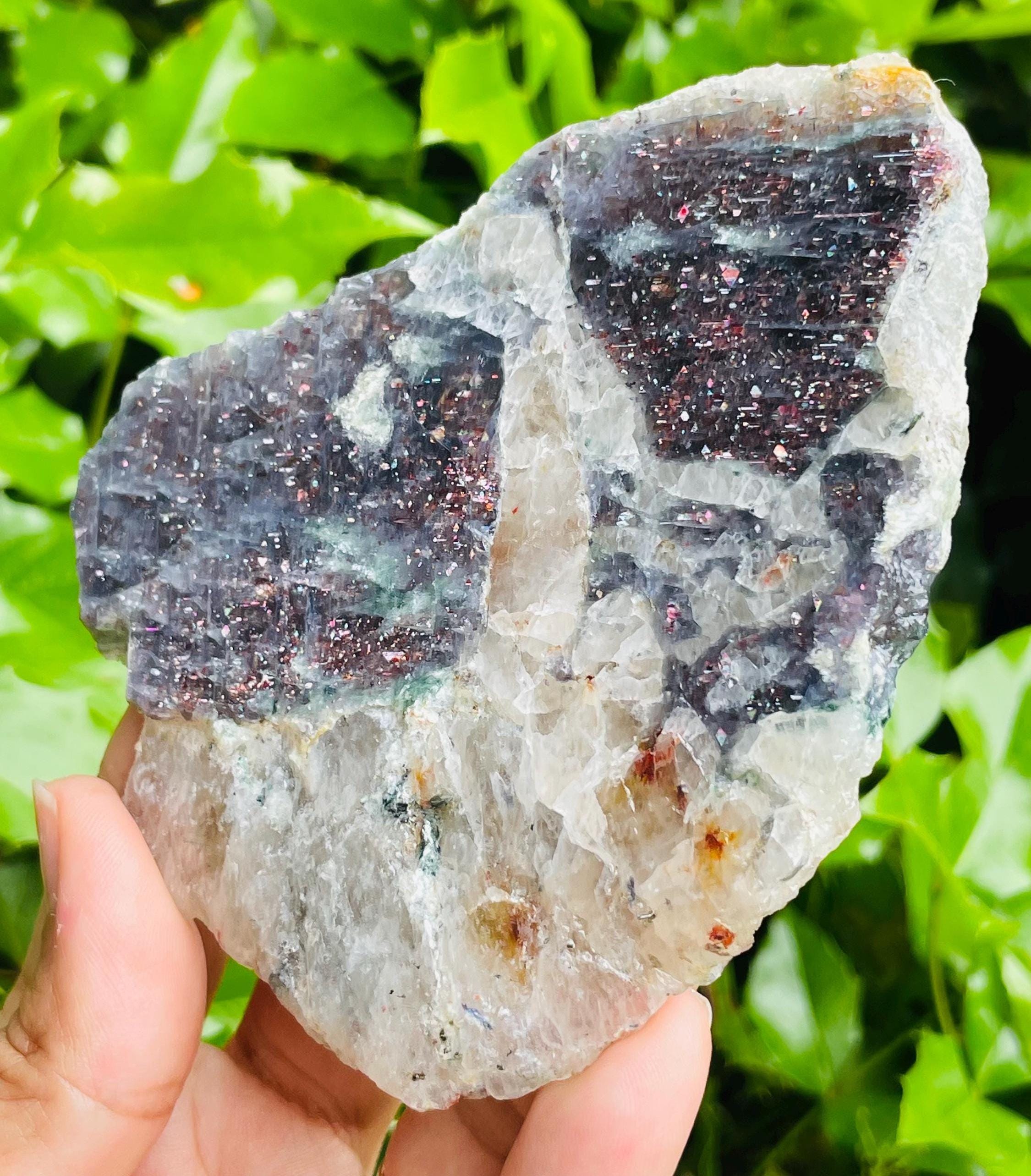 Bloodshot Iolite Crystal Slab (84.1g) Iolite With Cordierite Water Sapphire Stone, Multi Gemstone Plate Slab Specimen Natural