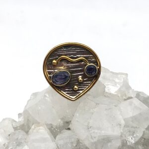 Abstract Iolite Ring, Size 5 1/2