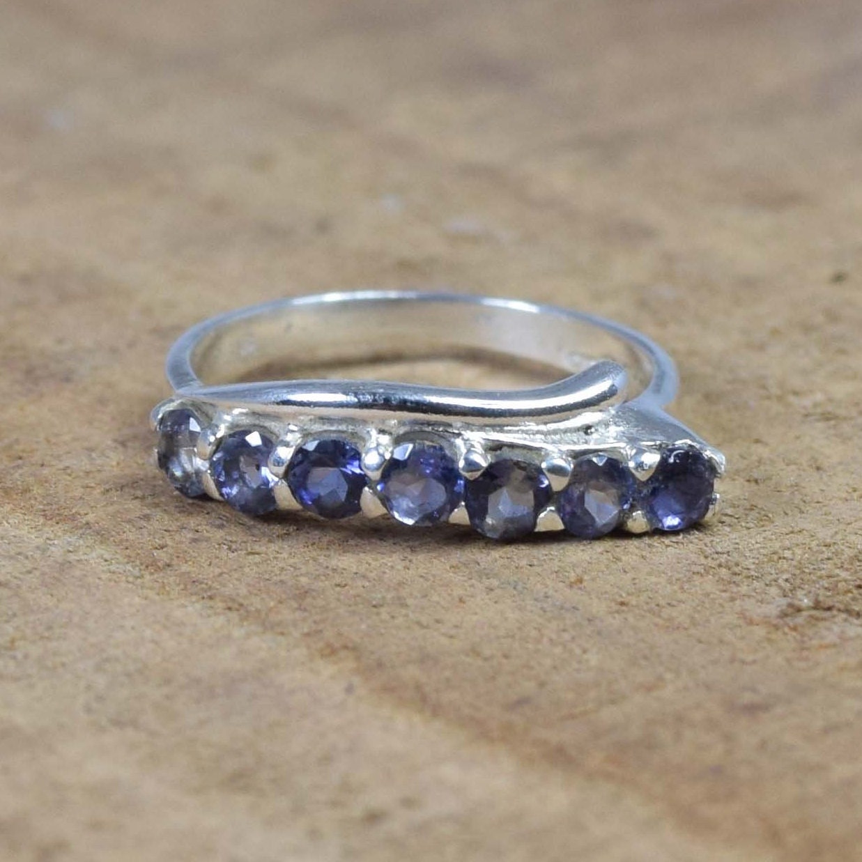 Blue Iolite Sterling Silver Ring: December Birthstone, Us Size 6 Blue Iolite Sterling Silver Ring: December Birthstone, Us Size 6