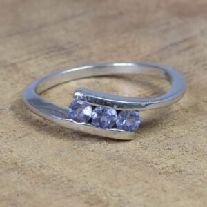 Blue Iolite Sterling Silver Ring: December Birthstone Blue Iolite Sterling Silver Ring: December Birthstone