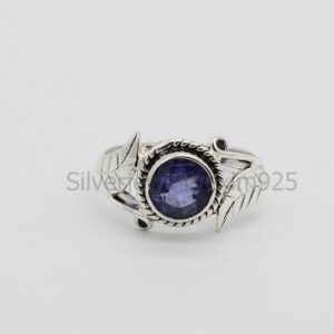 Handmade Iolite 925 Sterling Silver Ring: Gemstone Fidget Jewelry Handmade Iolite 925 Sterling Silver Ring: Gemstone Fidget Jewelry