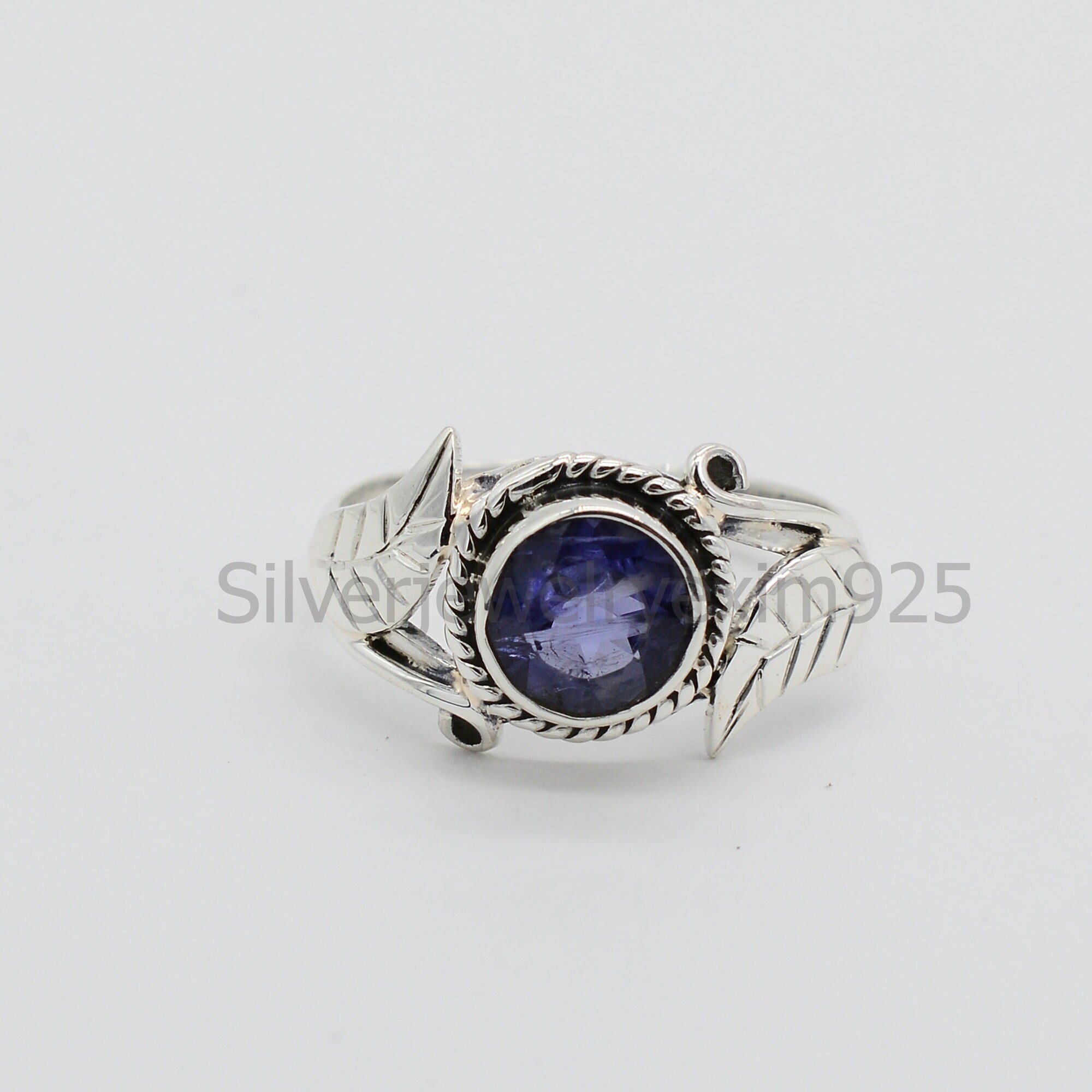 Handmade Iolite 925 Sterling Silver Ring: Gemstone Fidget Jewelry Handmade Iolite 925 Sterling Silver Ring: Gemstone Fidget Jewelry