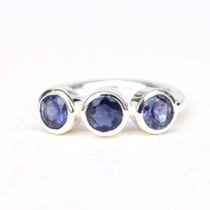 Handmade Iolite 925 Sterling Silver Ring, March Birthstone, Statement Ring Handmade Iolite 925 Sterling Silver Ring, March Birthstone, Statement Ring