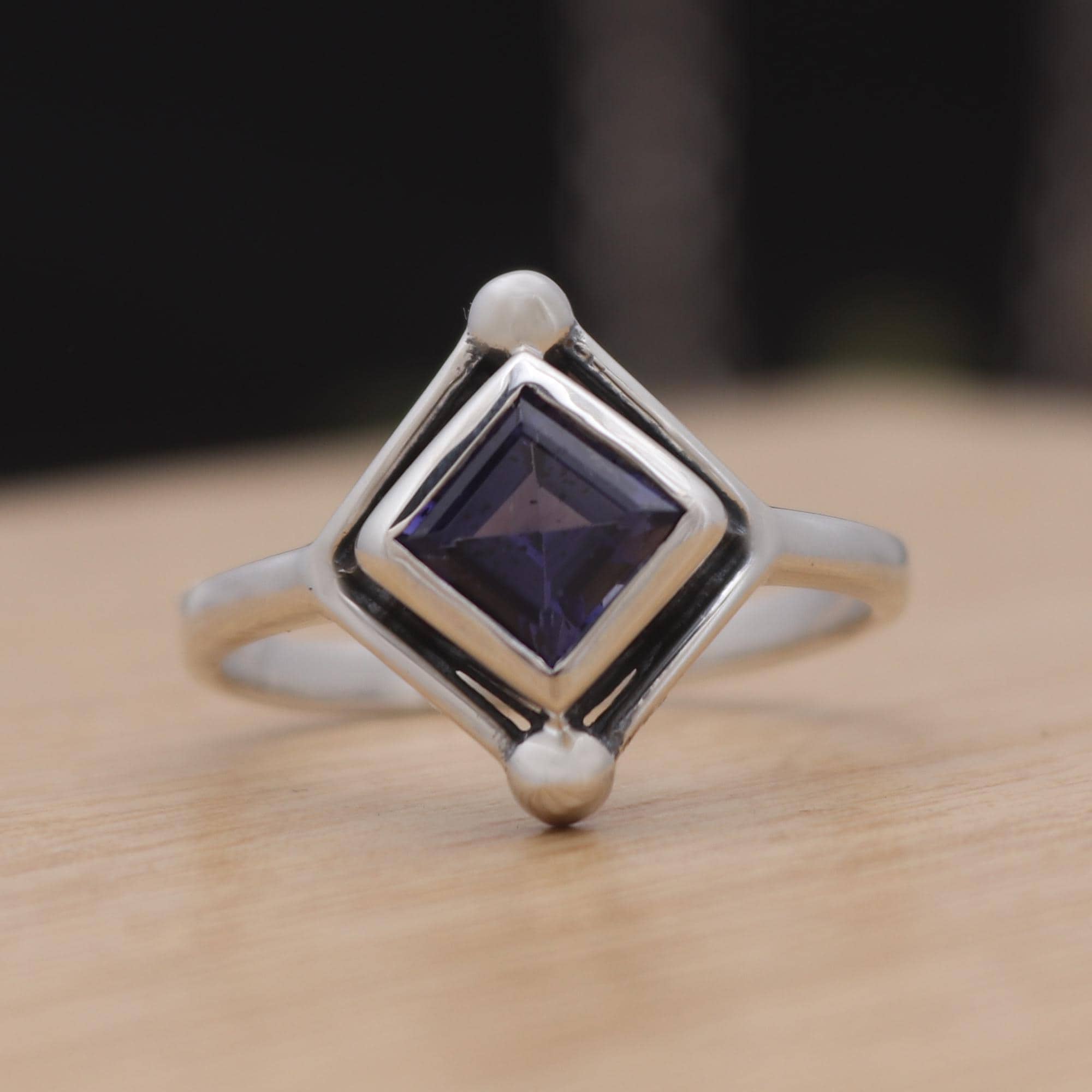 Handmade Iolite Ring, 925 Sterling Silver Ring, High-quality Gemstone Jewelry, Anniversary Or Engagement Gift For Her, Size 9 Handmade Iolite Ring, 925 Sterling Silver Ring, High-quality Gemstone Jewelry, Anniversary Or Engagement Gift For Her, Size 9