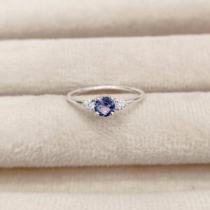 Natural Iolite Moissanite Ring, 925 Sterling Silver Ring, Round Cut Iolite Ring, Iolite Silver Ring Iolite Wedding Ring, Real Iolite Ring Natural Iolite Moissanite Ring, 925 Sterling Silver Ring, Round Cut Iolite Ring, Iolite Silver Ring Iolite Wedding Ring, Real Iolite Ring