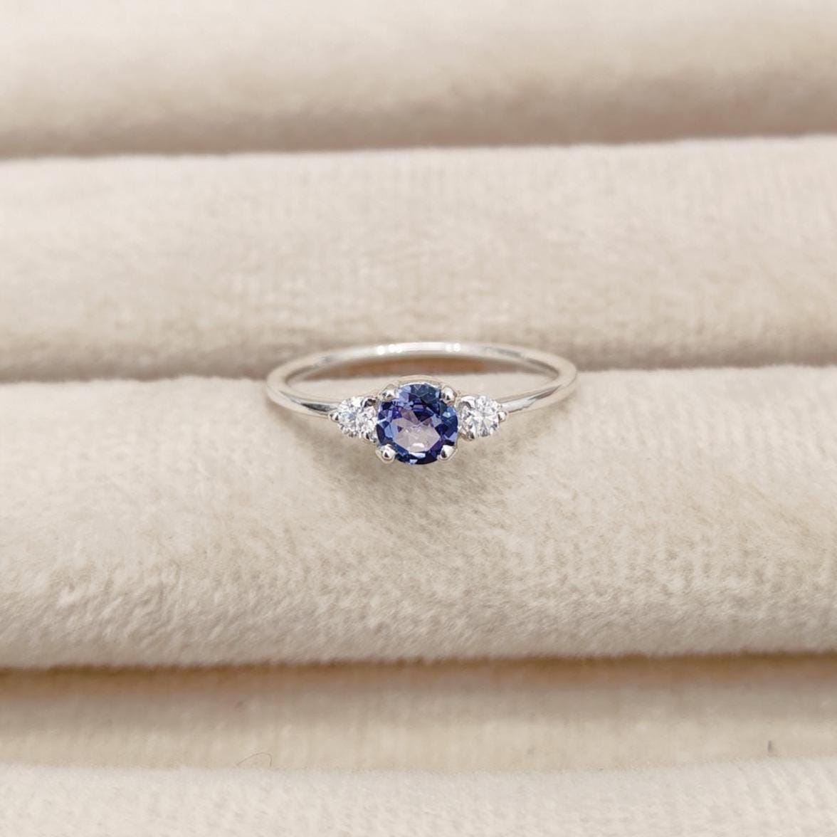 Natural Iolite Moissanite Ring, 925 Sterling Silver Ring, Round Cut Iolite Ring, Iolite Silver Ring Iolite Wedding Ring, Real Iolite Ring Natural Iolite Moissanite Ring, 925 Sterling Silver Ring, Round Cut Iolite Ring, Iolite Silver Ring Iolite Wedding Ring, Real Iolite Ring