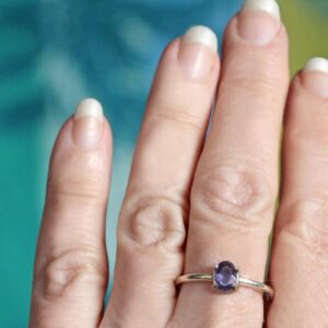 Periwinkle - Natural Iolite Sterling Silver Ring Size 9.5 Periwinkle - Natural Iolite Sterling Silver Ring Size 9.5