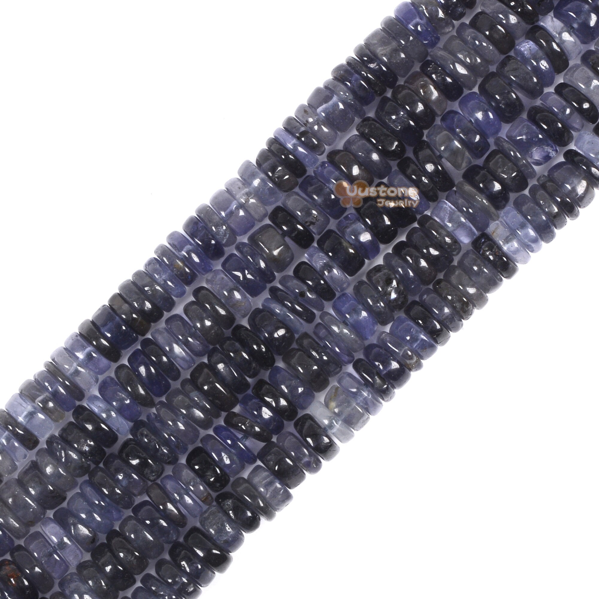 5.5x2mm Iolite Heishi Disc Rondelle Loose Beads 15.5"