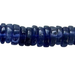 Bead Iolite 5mm rondelle/ heishi , 8inch length each strand