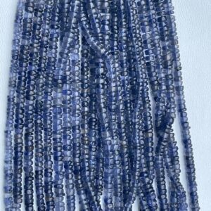 Bead Iolite heishi rondelle (natural) 3-4mm 16” length