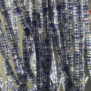 Natural Iolite Smooth Tyre Gemstone Bead |3.5-4 Mm Wheel Cut Bead|16 Inch Long Strand Tyre Disc |wholesale Beads For Making Jewelry