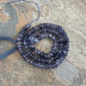Iolite Rondelles, Iolite Beads, 13 Inch Strand, Choose Size.