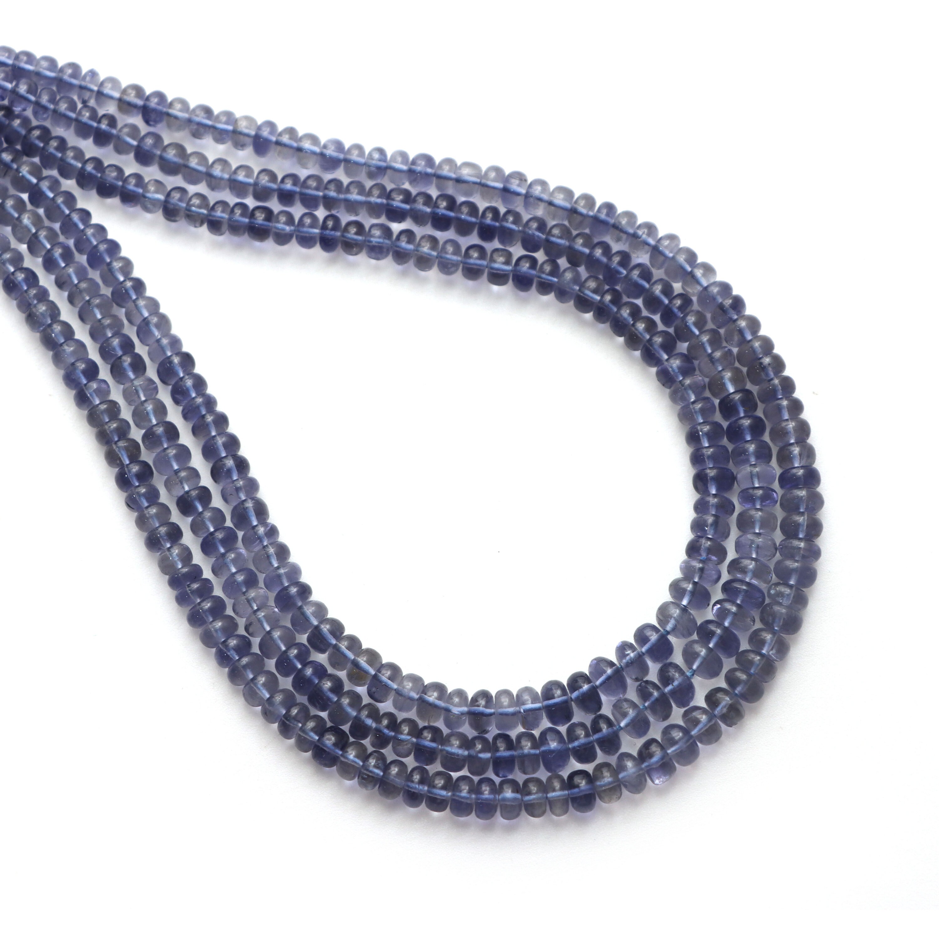 Iolite Smooth Rondelle Beads, 3 Mm To 4.5 Mm, Iolite Jewelry Making Beads, 8 Inches / 16 Inches Full Strand, Price Per Strand Iolite Smooth Rondelle Beads, 3 Mm To 4.5 Mm, Iolite Jewelry Making Beads, 8 Inches / 16 Inches Full Strand, Price Per Strand