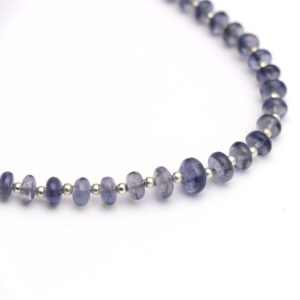 Iolite Smooth Rondelle Beads, 5 Mm To 7 Mm, Iolite Beads, Iolite Jewelry Making Gemstone Beads, 8 Inch/ 20 Cm Full Strand, Price Per Strand