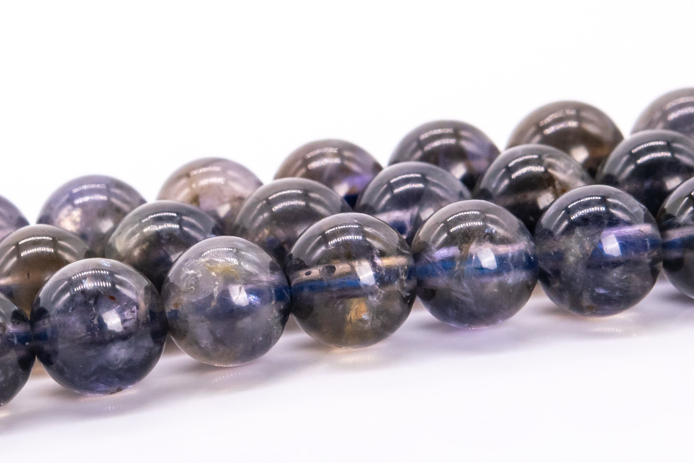 6mm Translucent Iolite Beads Brown Purple Grade A Genuine Natural Gemstone Round Loose Beads 15" / 7.5" Bulk Lot Options (116490)