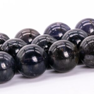 8MM Iolite Beads Black Grade A Genuine Natural Gemstone Full Strand Round Loose Beads 15" (116501-1888) 8MM Iolite Beads Black Grade A Genuine Natural Gemstone Full Strand Round Loose Beads 15" (116501-1888)