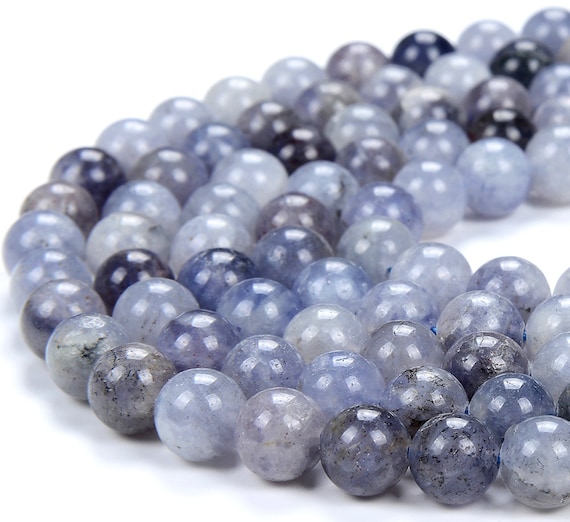 8mm Natural Iolite Gemstone Grade Aa Round Loose Beads Bulk Lot 1,2,6,12 And 50 (d313)