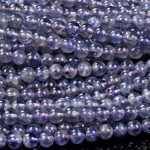Natural Iolite Gemstone Grade AAA Round 4MM 5MM 6MM Loose Beads BULK LOT 1,2,6,12 and 50 (D447) Natural Iolite Gemstone Grade AAA Round 4MM 5MM 6MM Loose Beads BULK LOT 1,2,6,12 and 50 (D447)