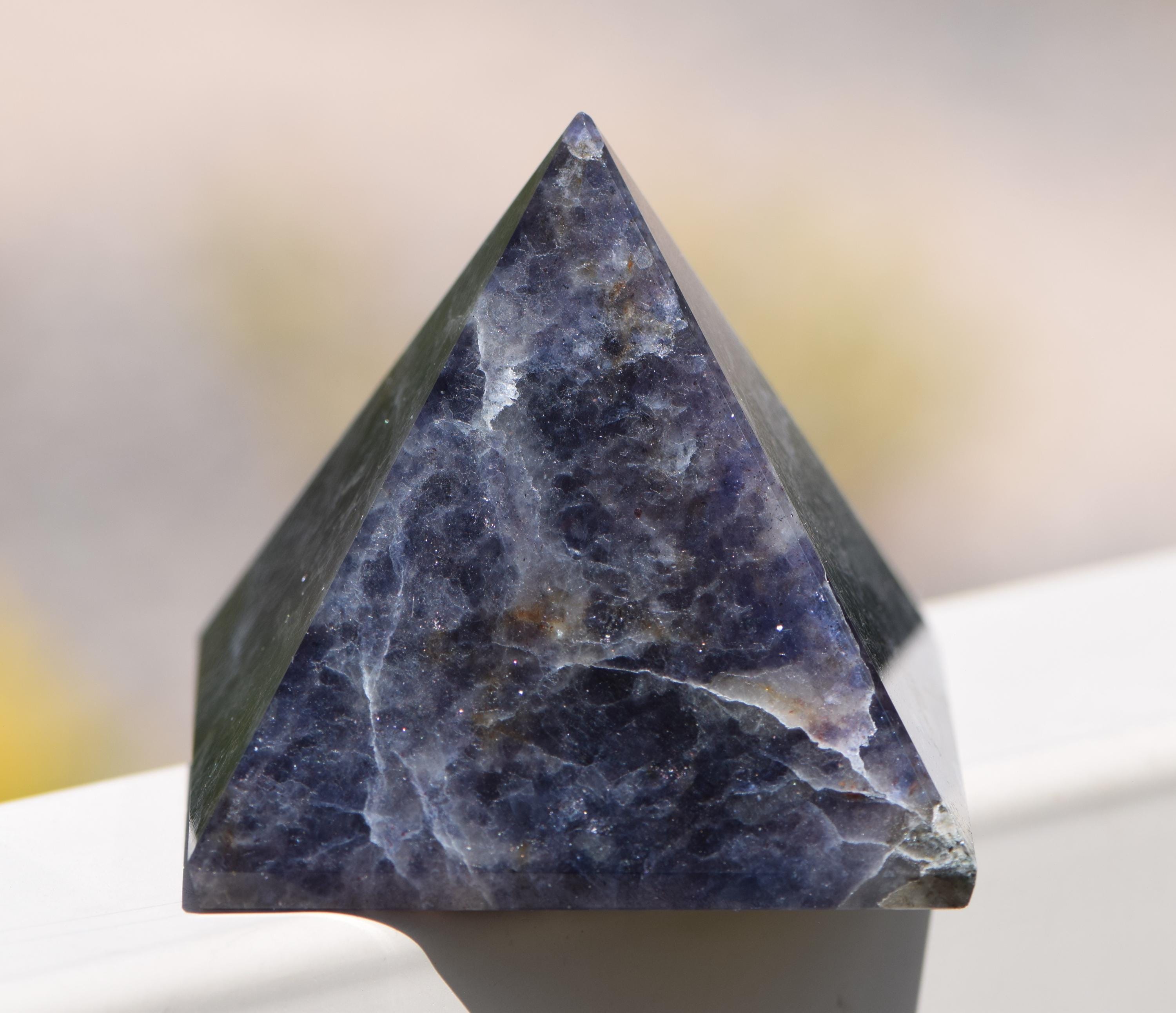 Beautiful Deep Blue Iolite Pyramid
