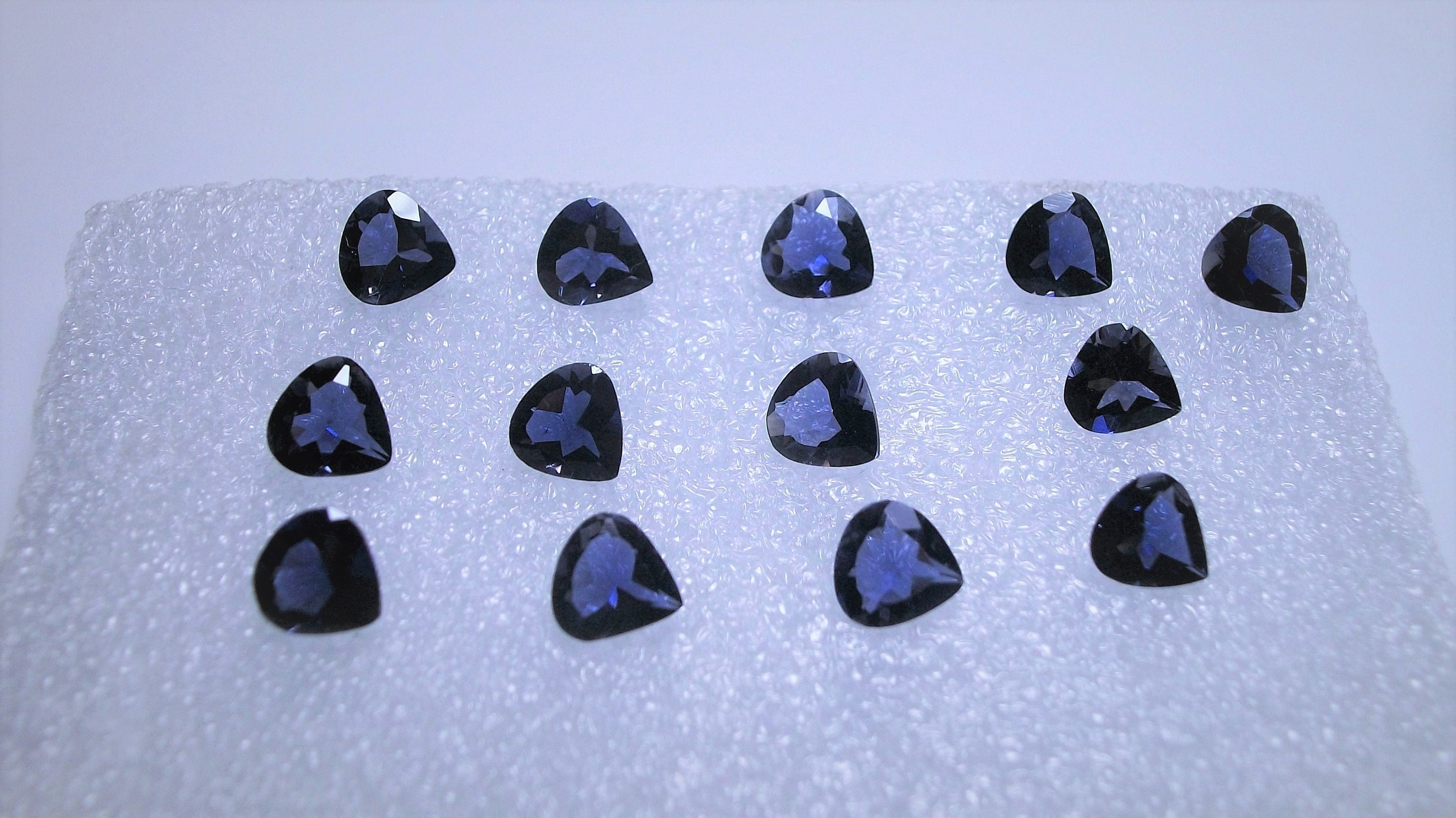 Iolite Faceted Heart Gemstone:natural Iolite 3x3 To 6x6 Mmjewelry,astrology,crystalhealing,navigation,innerstrength,meditation,anniversary