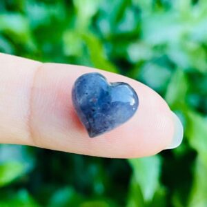 Mini Iolite Crystal Heart: Natural Gemstone Carving (10-12 mm) Mini Iolite Crystal Heart: Natural Gemstone Carving (10-12 mm)
