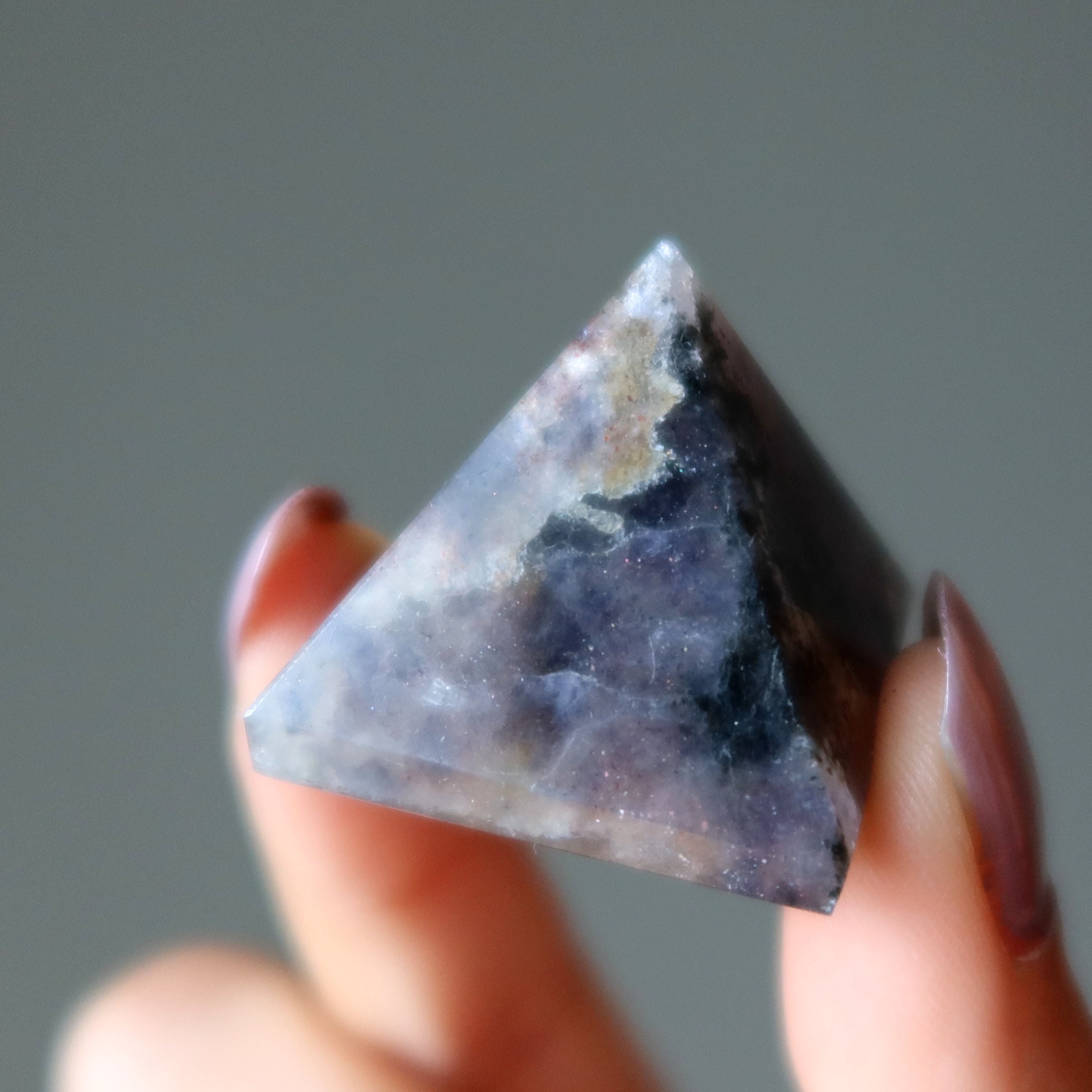 Iolite Pyramid Wealth And Victory Blue Universal Abundance Stone