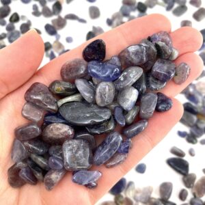 20g Iolite Tumbled Stones | Cordierite Crystal Chips (5-15mm)