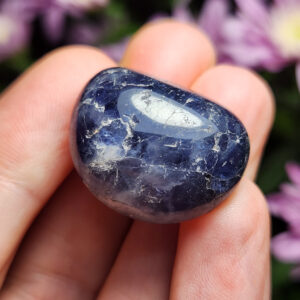 Tumbled Iolite Crystal Specimen: Polished Violet Gemstone