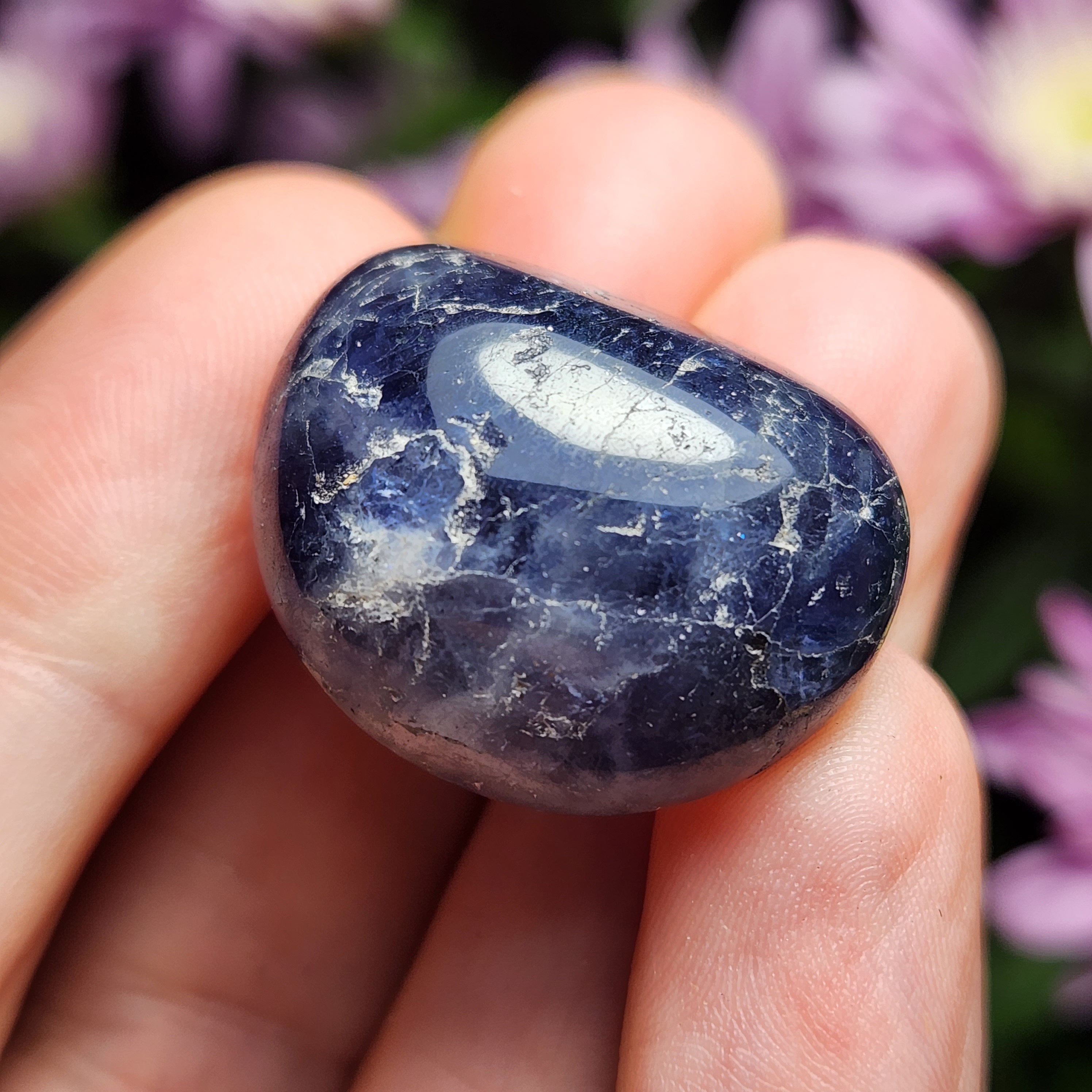 Tumbled Iolite Crystal Specimen: Polished Violet Gemstone Tumbled Iolite Crystal Specimen: Polished Violet Gemstone