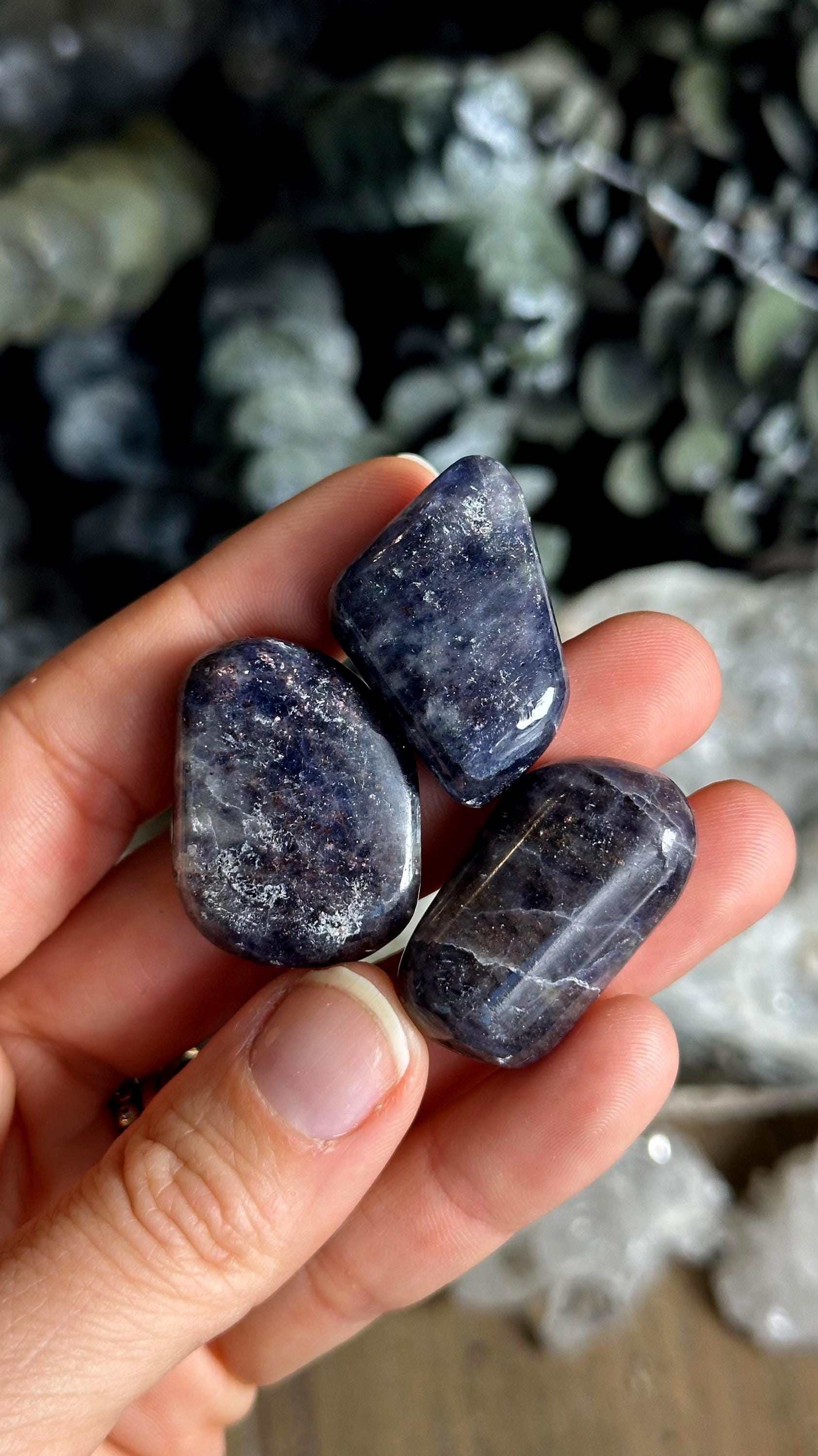 Tumbled Iolite Stone, Polished Iolite Pebble