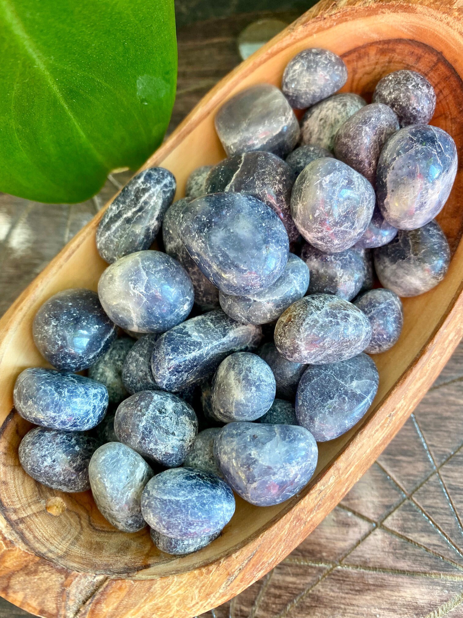 Iolite Tumbled Stone | Water Sapphire | Vikings Compass | Rare Gemstone Crystal