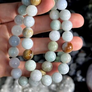 10mm Burmese Jade Stretch Bead Bracelet