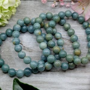 10mm Guatemala Jadeite Blue Water Jade Stretch Bracelet