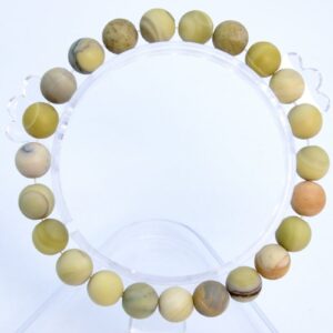 8mm Matte Butter Jade Beads Bracelet Grade Aaa Genuine Natural Round Gemstone 7" Bulk Lot 1,3,5,10 And 50 (106780h-069)